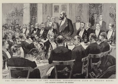 ウィリスの部屋での国立保守党の創立宴会 作： Joseph Finnemore